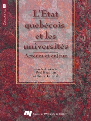 cover image of L' État québécois et les universités
